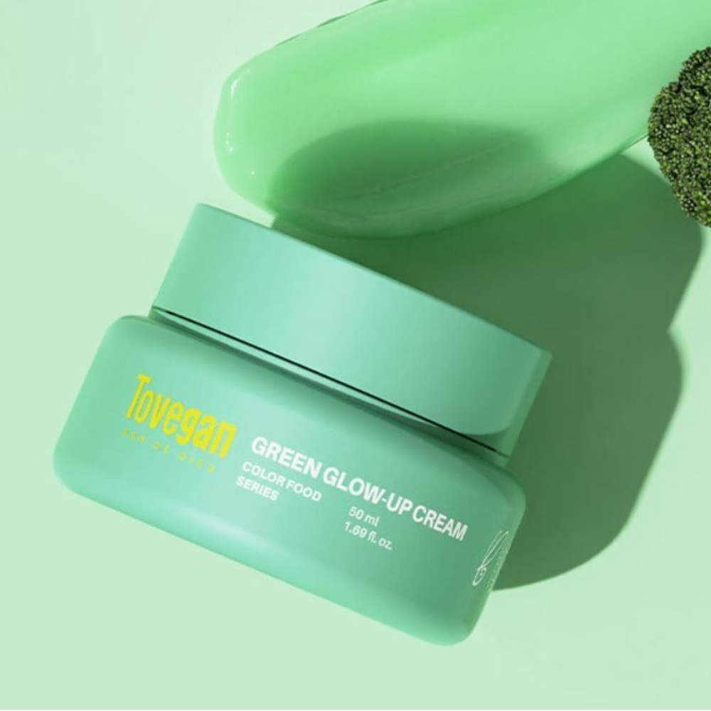 NEW Tovegan Green Glow Up Cream Face Moisturizer